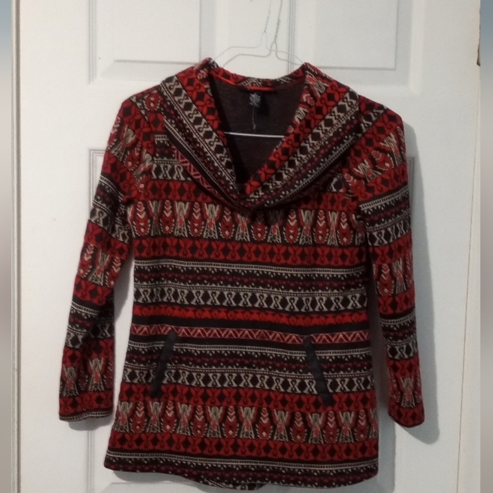 Style & Co. Multicolor Cowl Neck Sweater